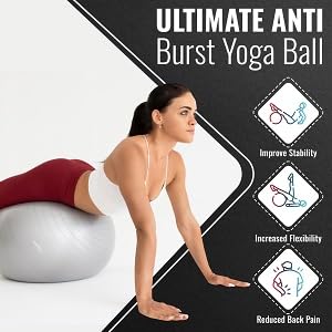 Yoga Ball & Peanut Ball Set for Fitness, Balance & Core Training