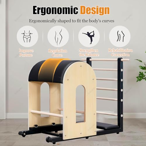 Pilates Ladder Barrel with Resistance Bands for Strength & Flexibility Training