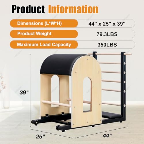 Pilates Ladder Barrel with Resistance Bands for Strength & Flexibility Training