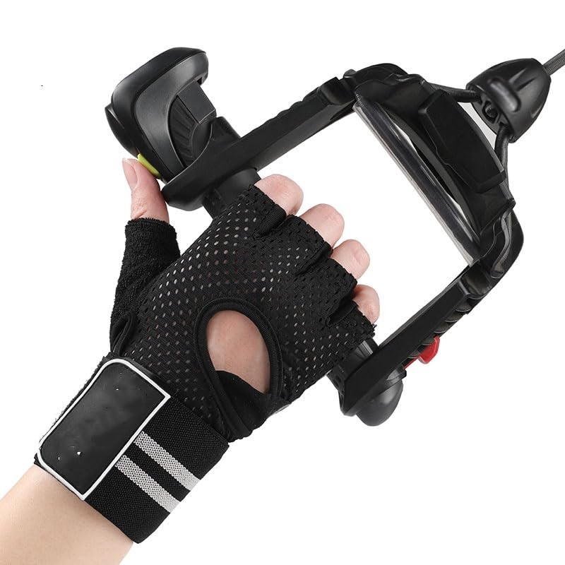 Non-Slip Breathable Fitness Gloves with Wrist Support for Weight Training