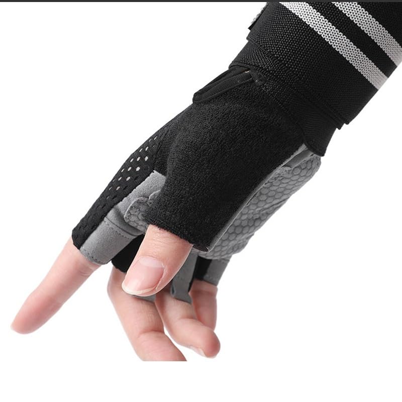 Non-Slip Breathable Fitness Gloves with Wrist Support for Weight Training