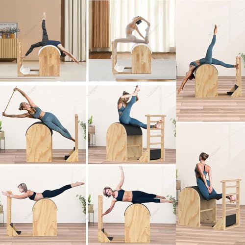 Pilates Ladder Barrel with Resistance Bands for Strength & Flexibility Training