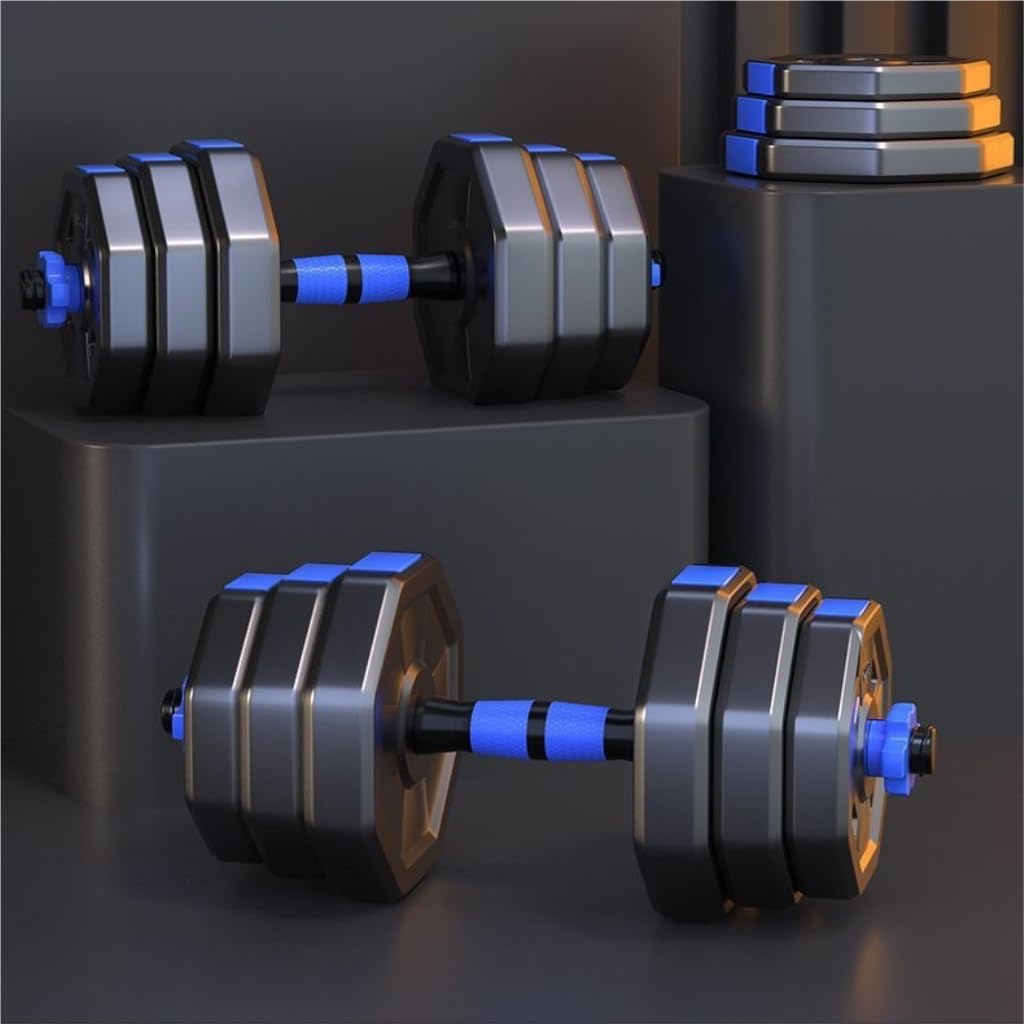 Adjustable Dumbbell Set with Barbell & Kettlebell Options for Fitness Training