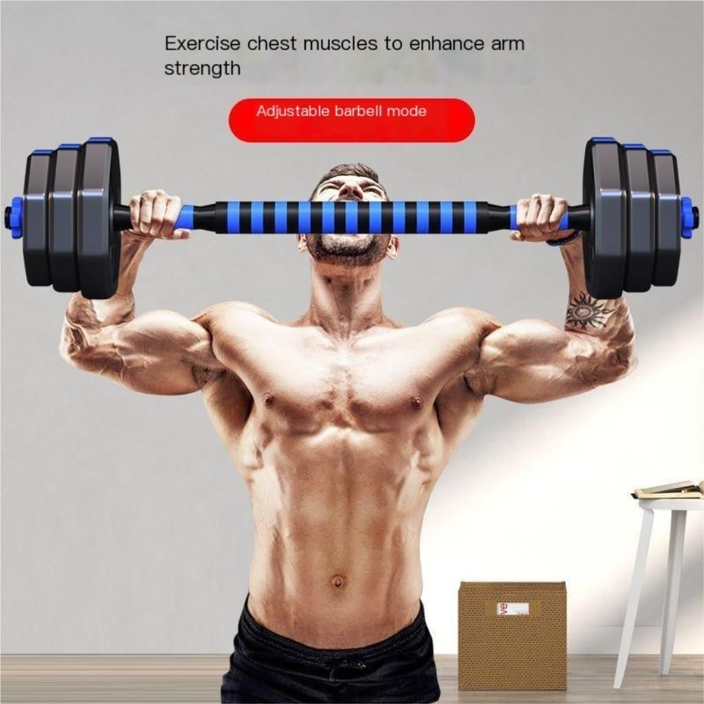 Adjustable Dumbbell Set with Barbell & Kettlebell Options for Fitness Training