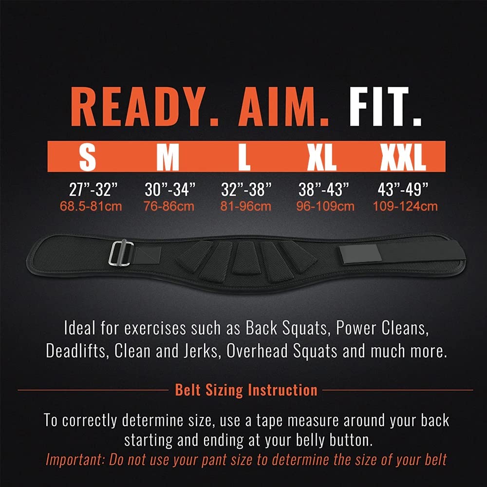 Weight Lifting Belt for Core & Lower Back Support Training