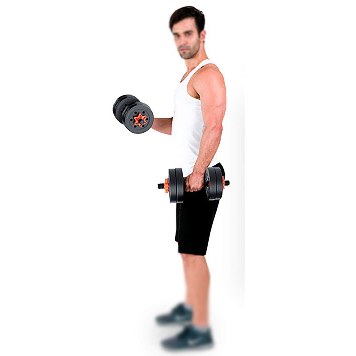 Adjustable Dumbbell & Barbell Set for Home Fitness Training