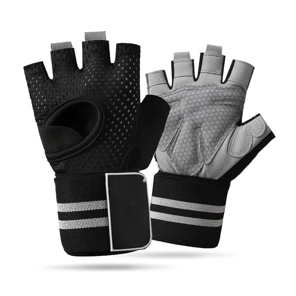 Non-Slip Breathable Fitness Gloves with Wrist Support for Weight Training