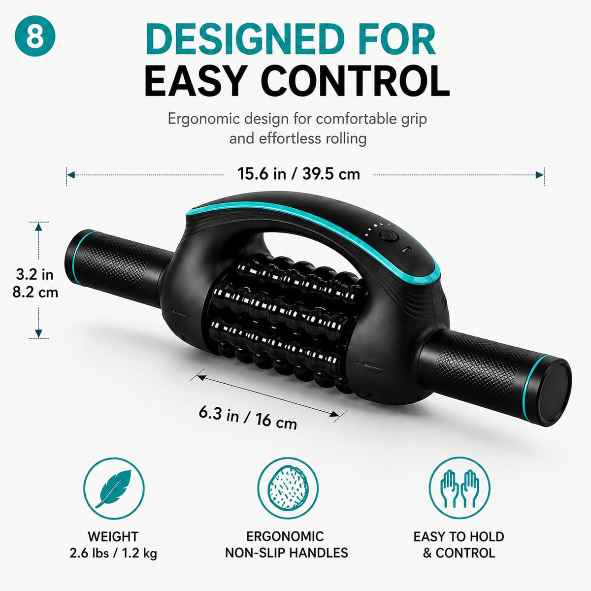 Electric Foam Roller Massager for Deep Tissue Muscle Recovery & Relaxation