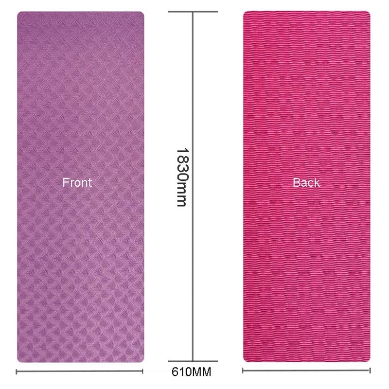 TPE Anti-Slip Yoga Mat for Home Gym, Pilates & Fitness Training