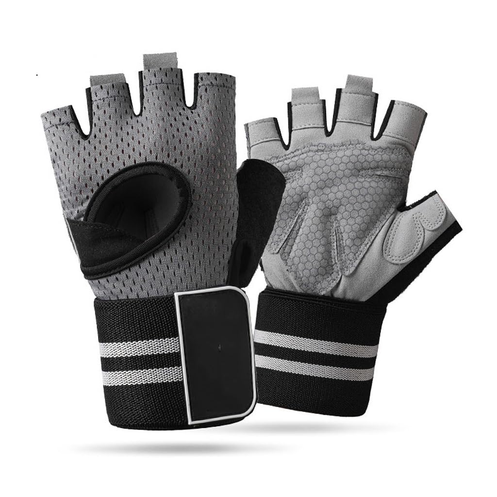 Non-Slip Breathable Fitness Gloves with Wrist Support for Weight Training