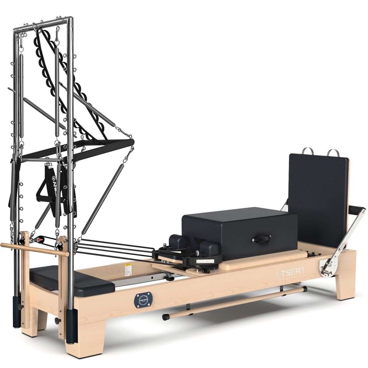 Pilates Reformer Machine with Accessories for Home & Studio Training