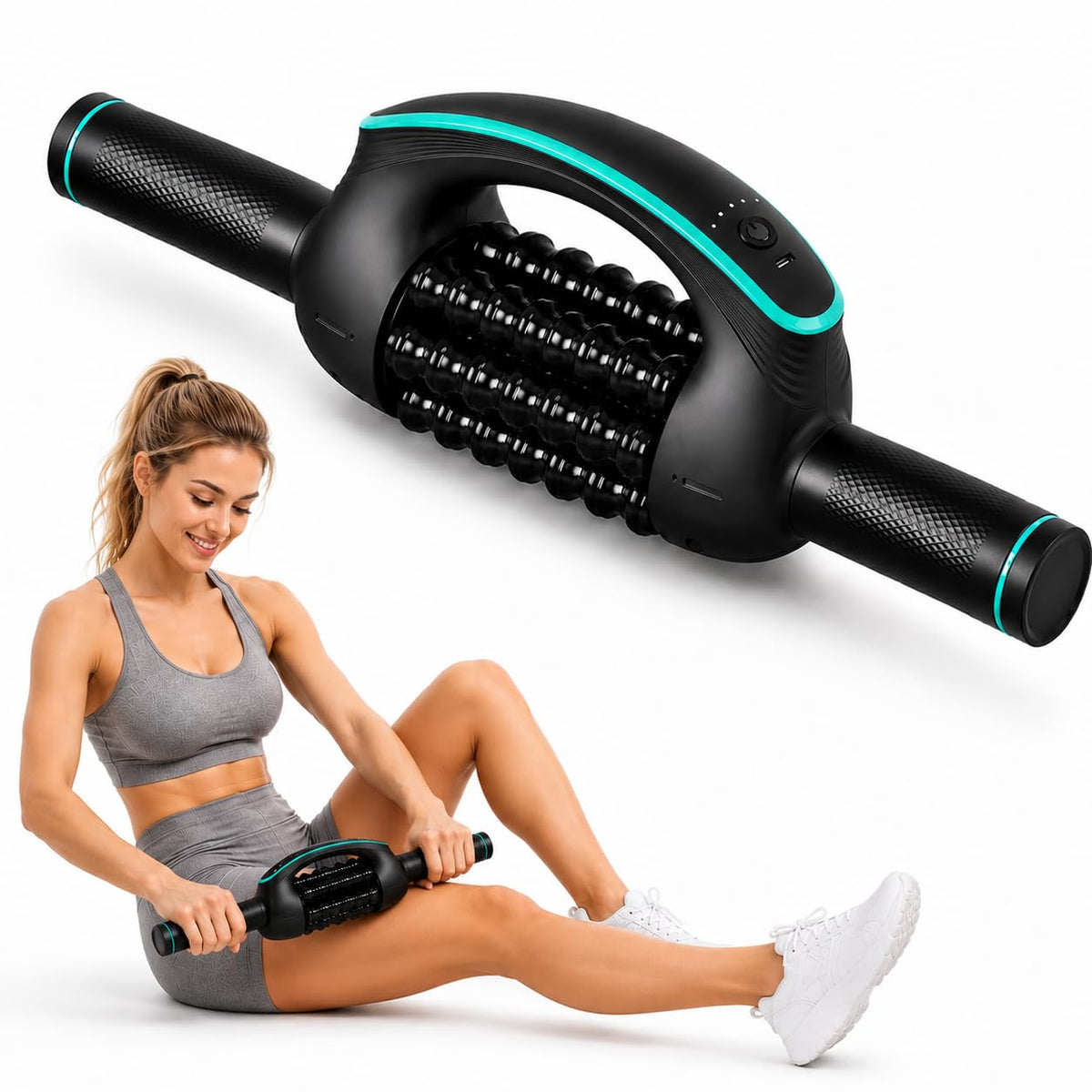 Electric Foam Roller Massager for Deep Tissue Muscle Recovery & Relaxation
