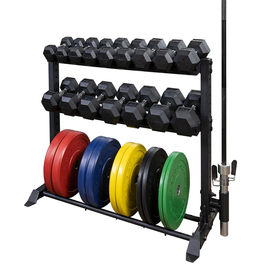 Dumbbell Rack Storage Set for Home Gym & Strength Training Equipment