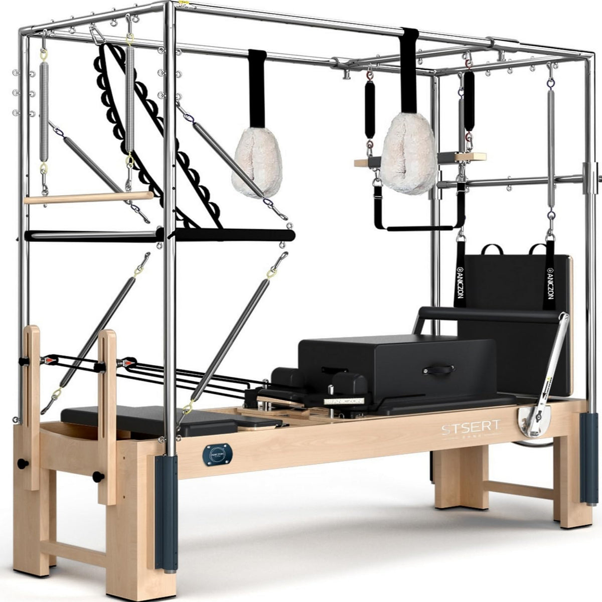 Pilates Reformer Machine with Accessories for Home & Studio Training