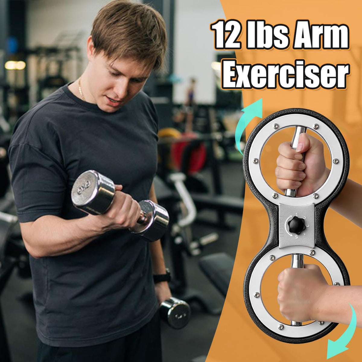 Arm Exerciser Adjustable Hand Gripper Grip Strengthener