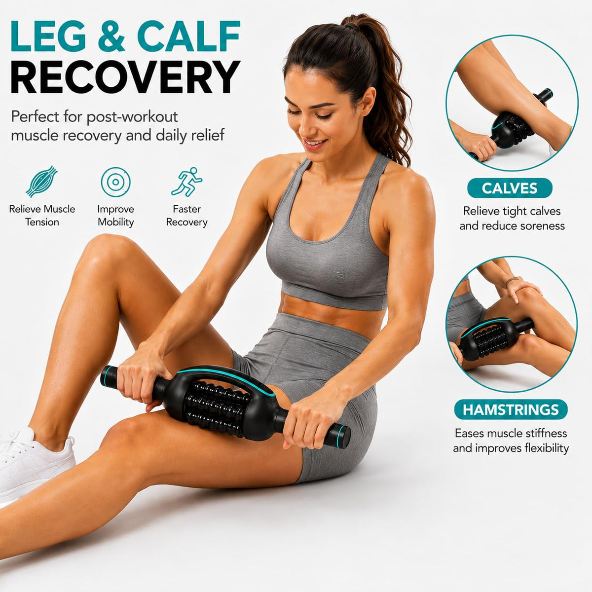 Electric Foam Roller Massager for Deep Tissue Muscle Recovery & Relaxation