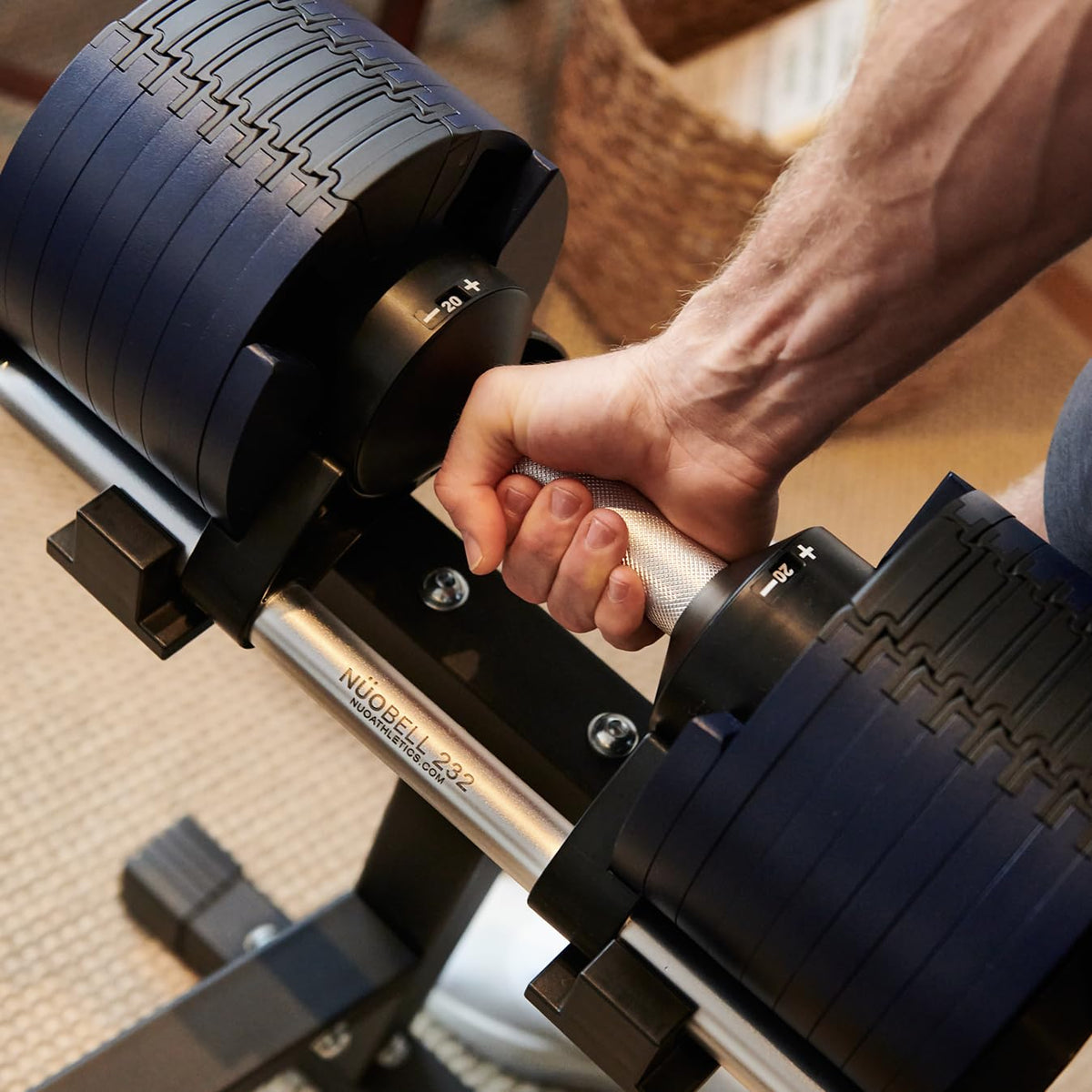 Adjustable Dumbbell Floor Stand for Home Gym Storage
