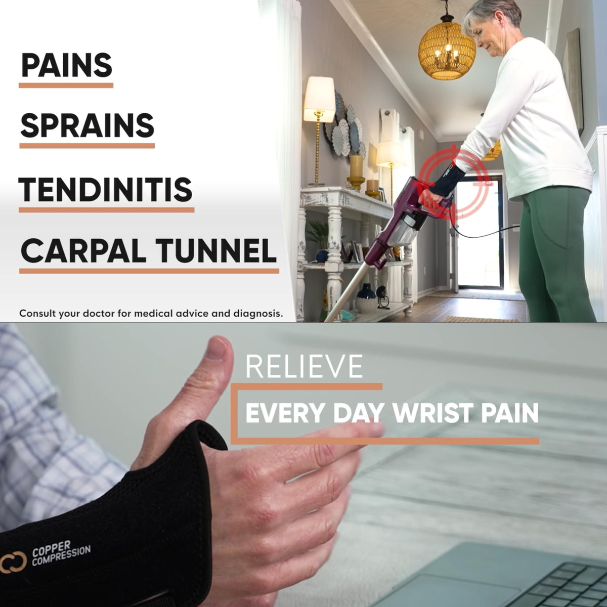 Adjustable Wrist Brace with Compression Support for Fitness & Daily Use