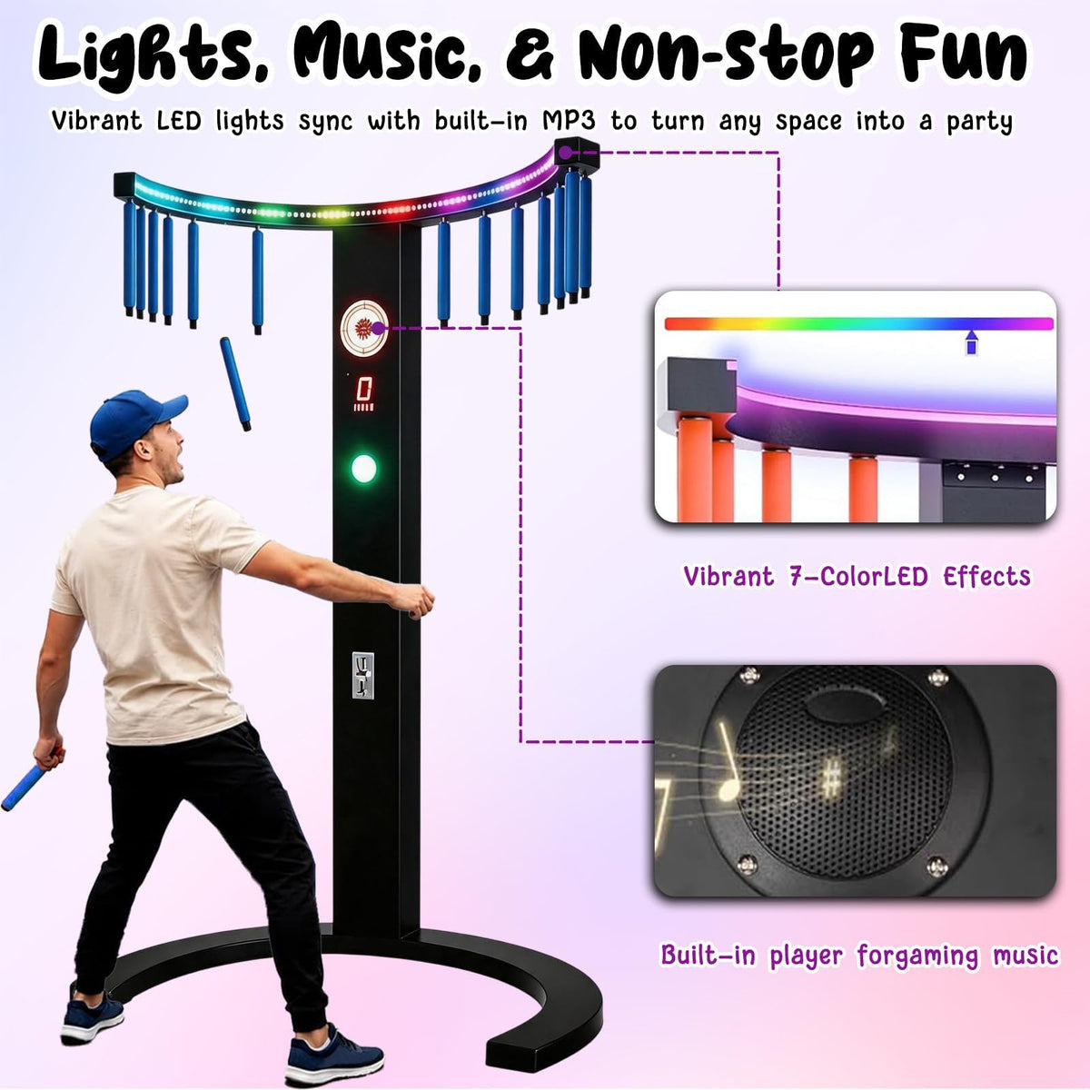 FXNFXLA Hand Eye Coordination Training Catch Stick Game Machine