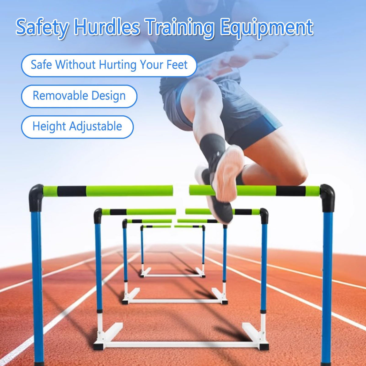 Adjustable Speed Agility Training Hurdles for Soccer, Basketball & Fitness Training