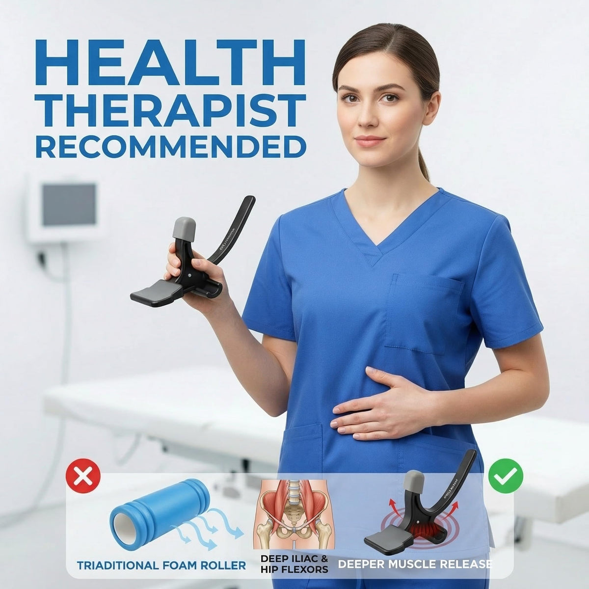 Hip Release Massage Tool for Psoas & Iliacus Muscle Recovery
