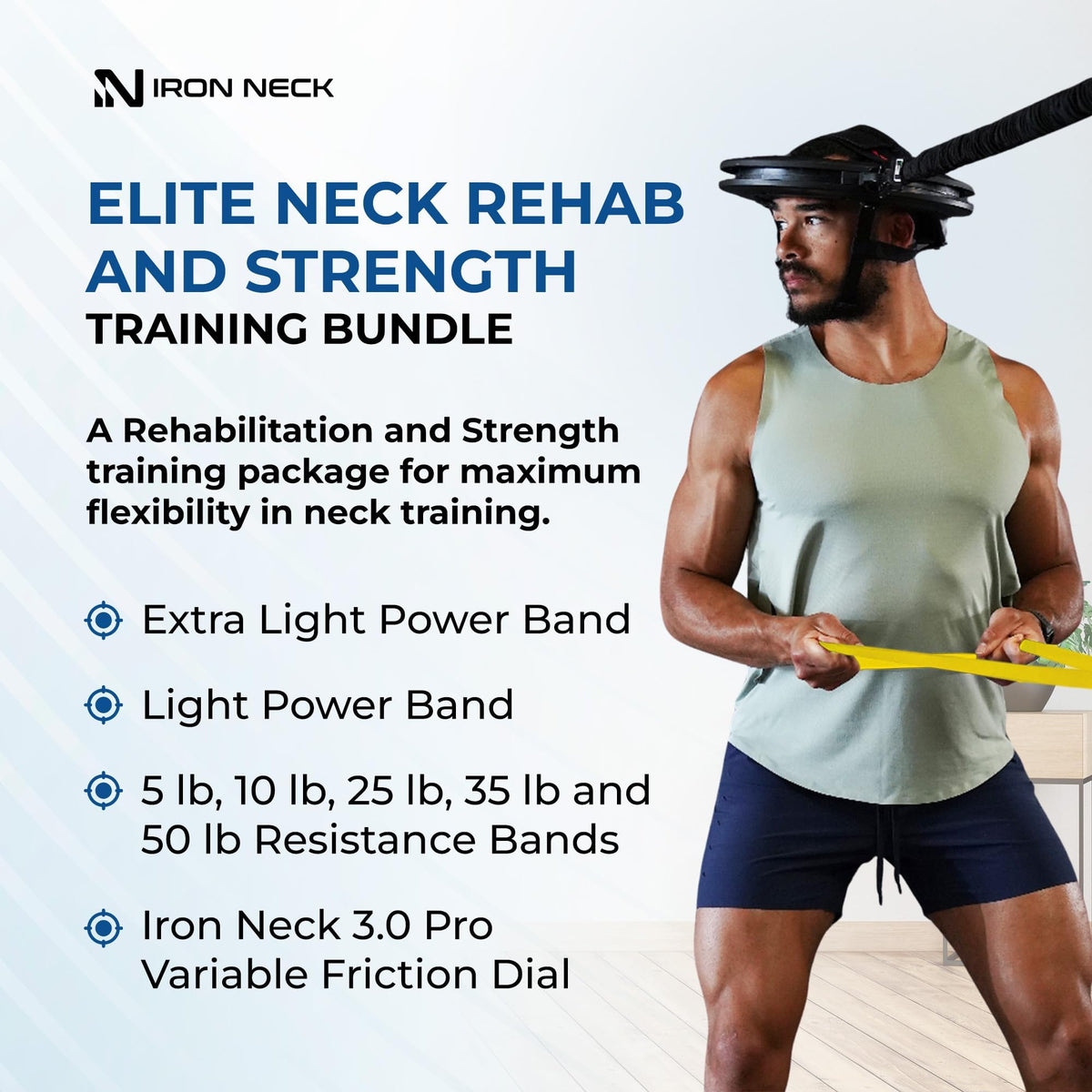360° Neck Trainer with Resistance Bands for Strength Training & Rehabilitation