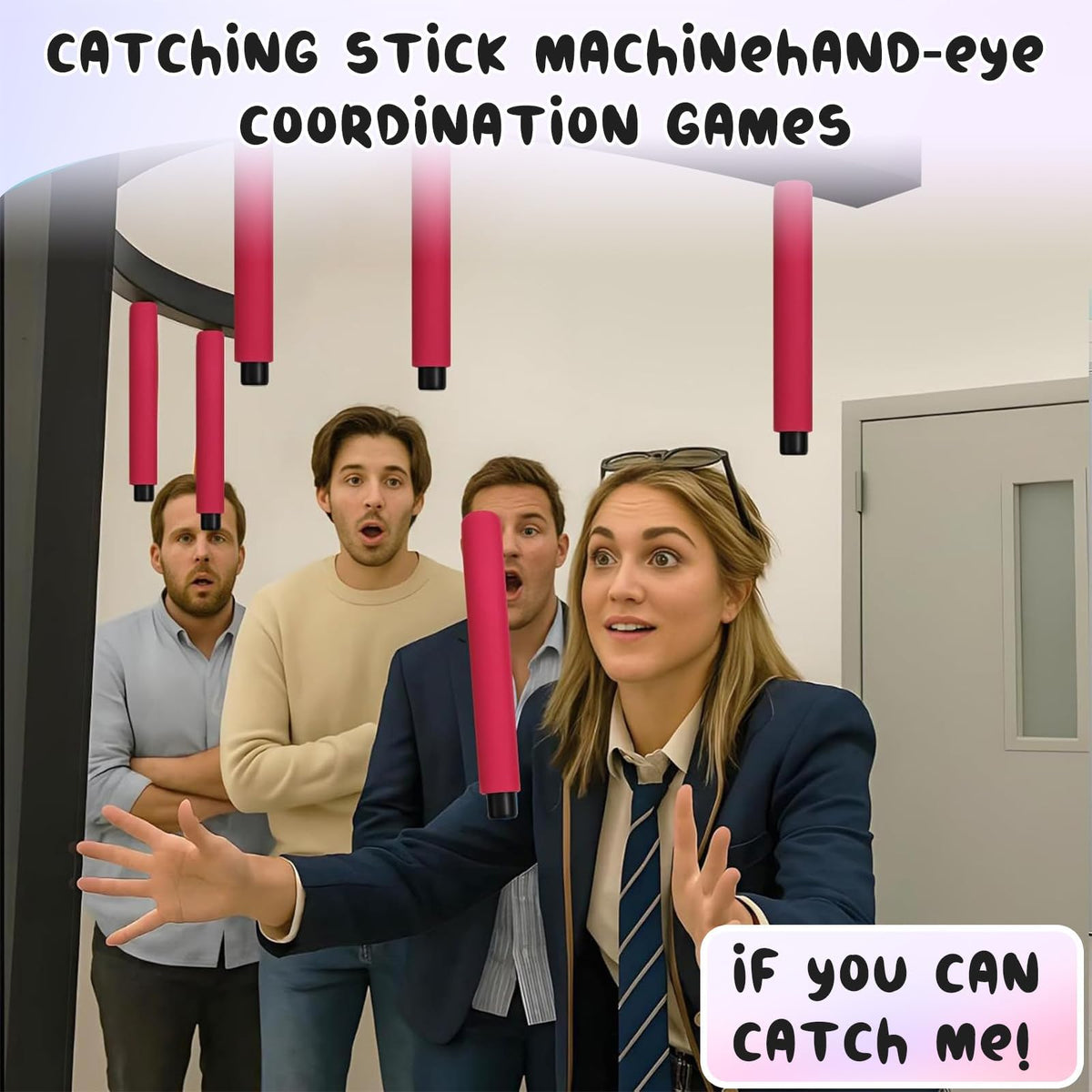 FXNFXLA Hand Eye Coordination Training Catch Stick Game Machine