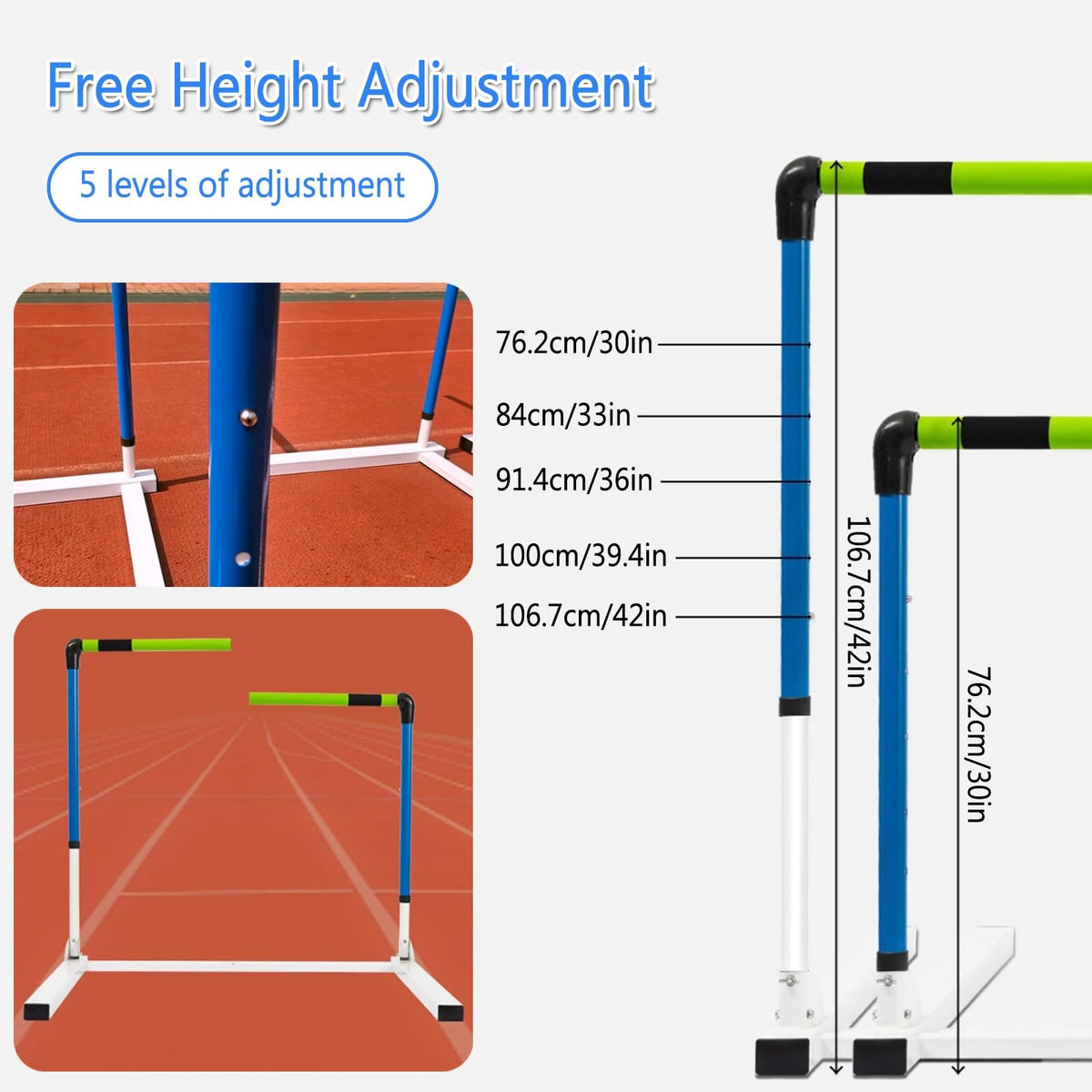 Adjustable Speed Agility Training Hurdles for Soccer, Basketball & Fitness Training