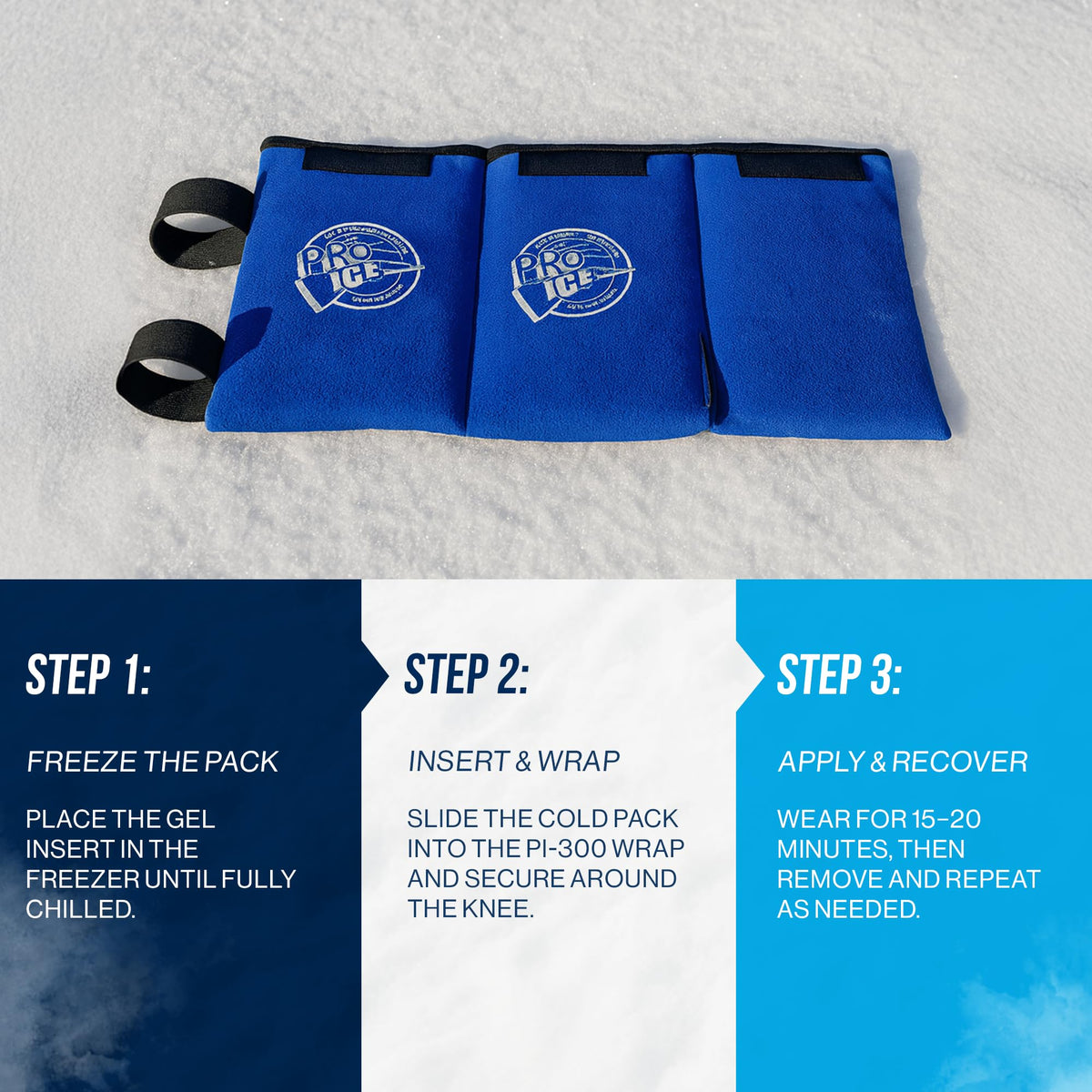 Reusable Wrist Ice Wrap with Adjustable Strap for Cold Therapy & Recovery