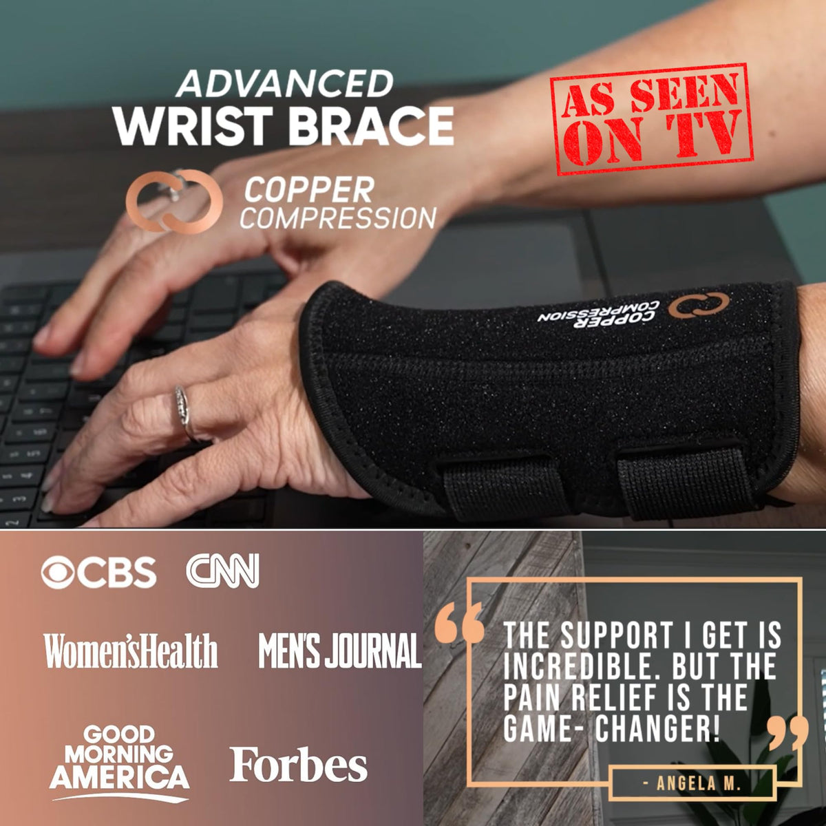 Adjustable Wrist Brace with Compression Support for Fitness & Daily Use
