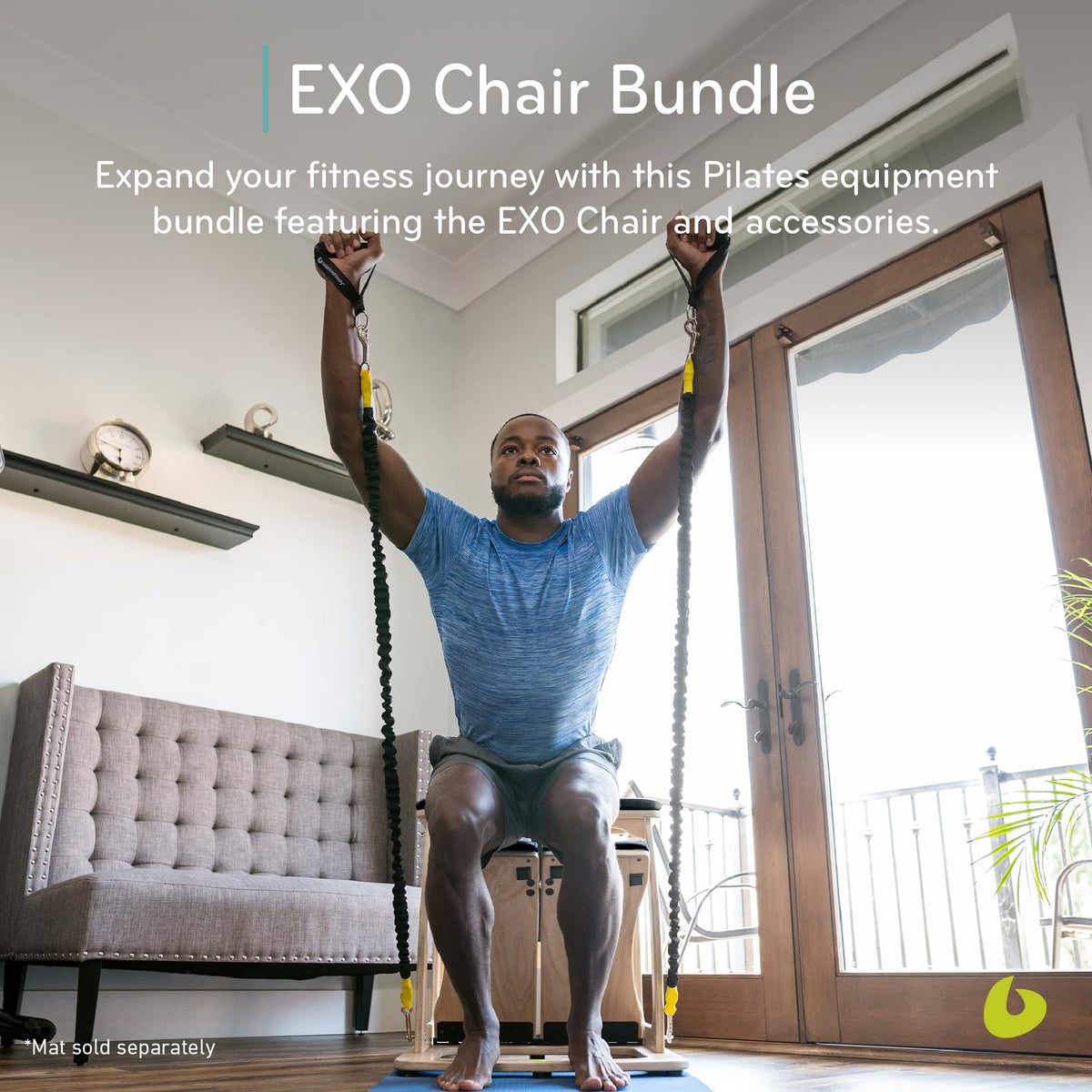 EXO Pilates Chair, Single Pedal, Balanced Body Pilates Machine for Home