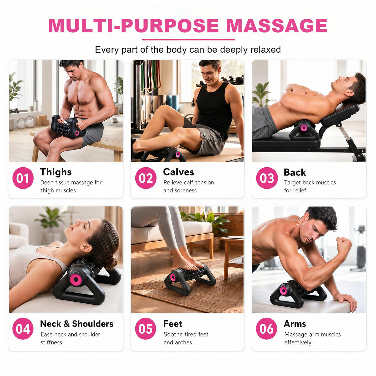 YHDSYN Massage Roller, Electric Muscle Roller, Traingle Design Massager