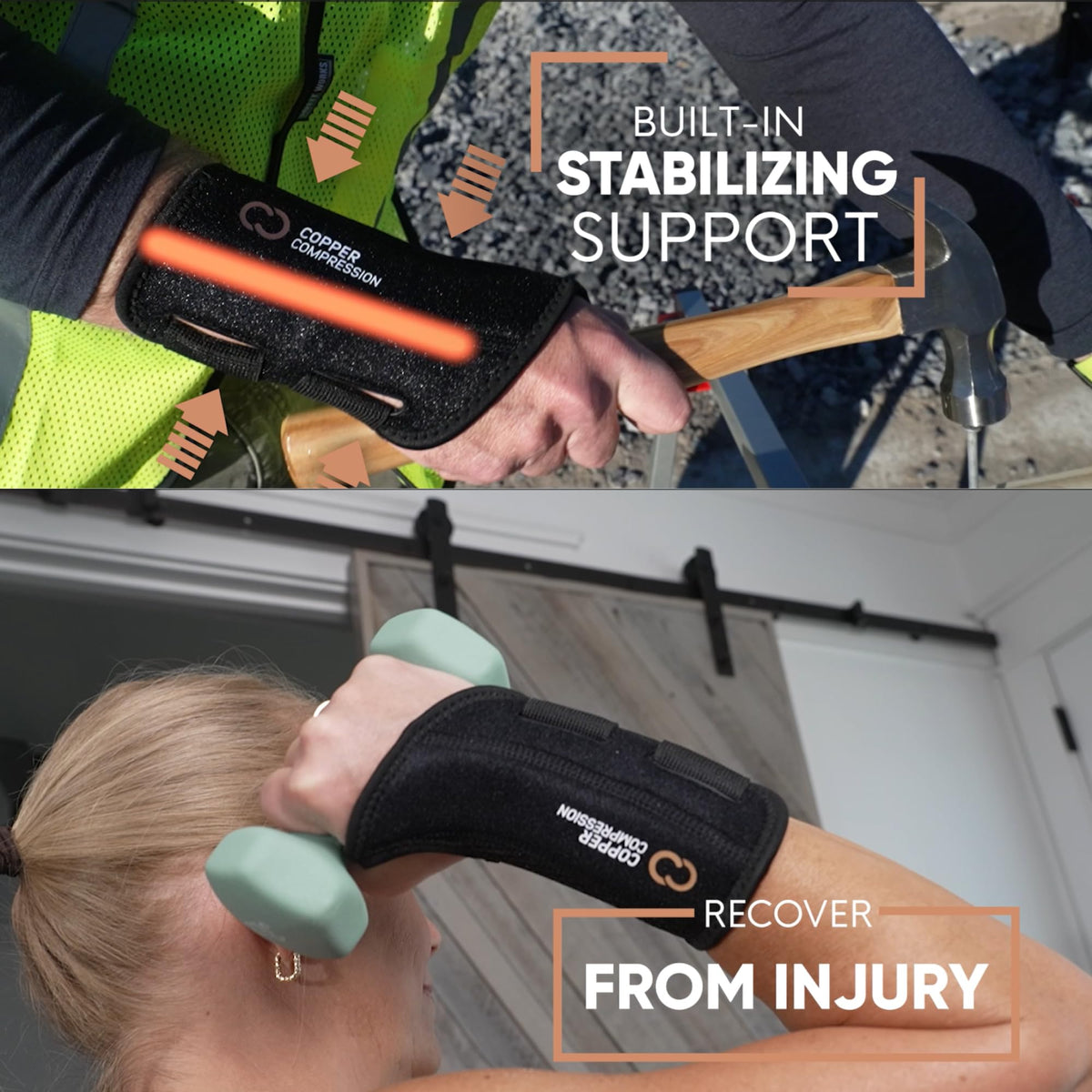 Adjustable Wrist Brace with Compression Support for Fitness & Daily Use