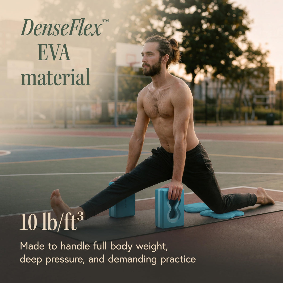 Yoga Block Set with Wrist Support, Knee Pads & Strap for Yoga Training