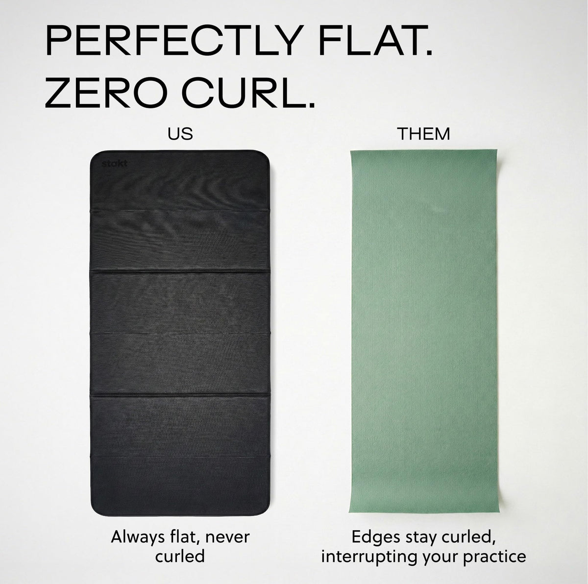 Stakt Foldable Yoga Mat Pro - Non Slip 2 in 1 Fitness Exercise Mat