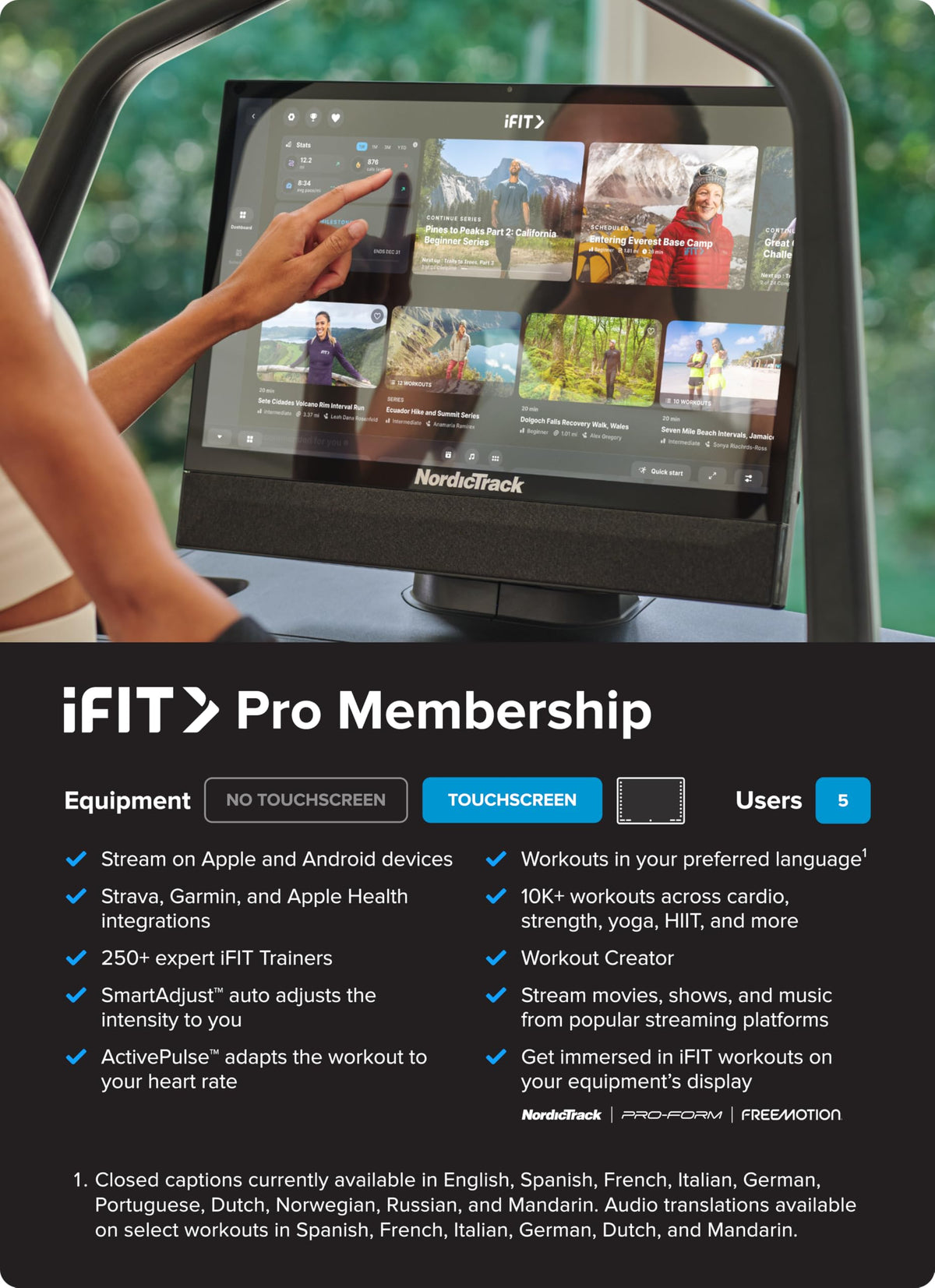 Commercial 1750 + iFIT Pro Annual Membership